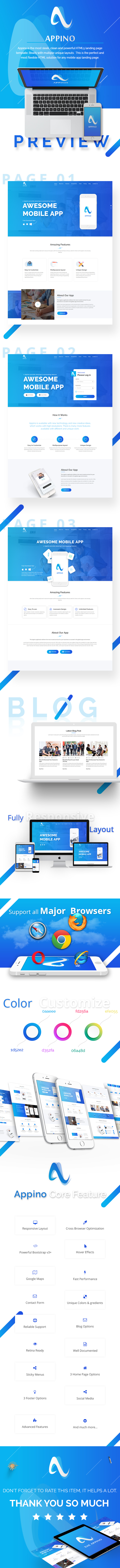 # a perfect mobile app landing page APPINO! live preview